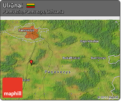 Satellite 3D Map of Uliūnai