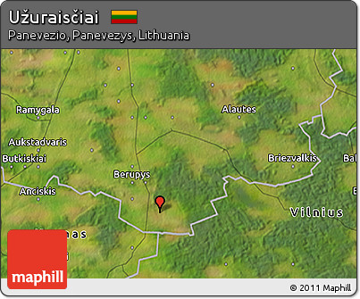 Satellite 3D Map of Užuraisčiai