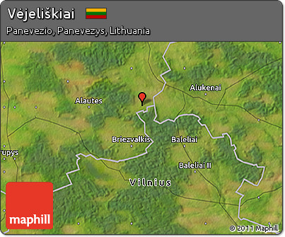 Satellite 3D Map of Vėjeliškiai