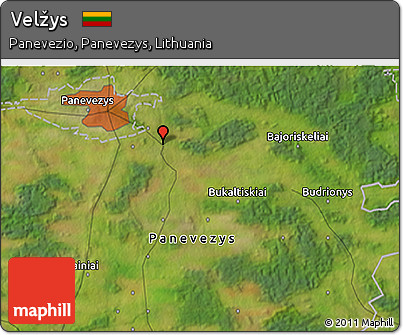 Satellite 3D Map of Velžys