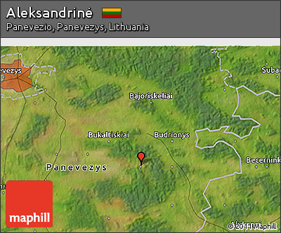 Satellite 3D Map of Aleksandrinė