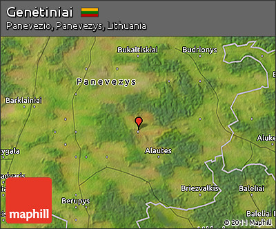 Satellite 3D Map of Genėtiniai