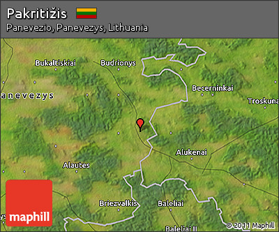 Satellite 3D Map of Pakritižis