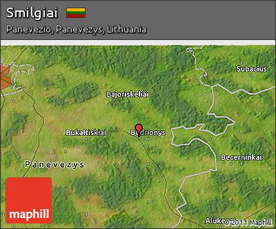Satellite 3D Map of Smilgiai