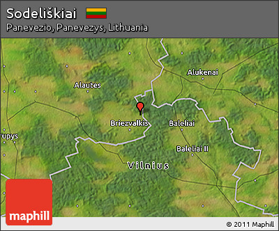 Satellite 3D Map of Sodeliškiai