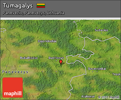 Satellite 3D Map of Tumagalys