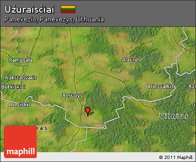 Satellite 3D Map of Užuraisčiai