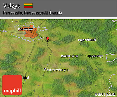Satellite 3D Map of Velžys