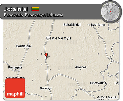 Shaded Relief 3D Map of Jotainiai