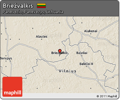 Shaded Relief 3D Map of Briežvalkis
