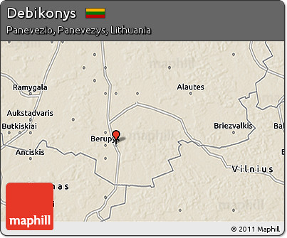 Shaded Relief 3D Map of Debikonys