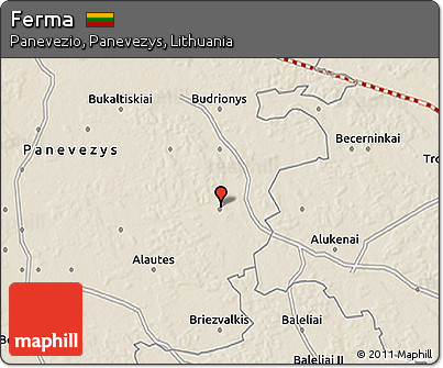 Shaded Relief 3D Map of Ferma