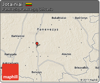 Shaded Relief 3D Map of Jotainiai