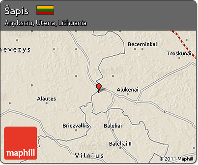 Shaded Relief 3D Map of Šapis