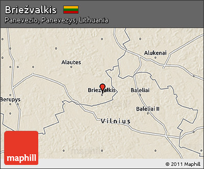 Shaded Relief 3D Map of Briežvalkis