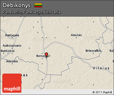 Shaded Relief 3D Map of Debikonys