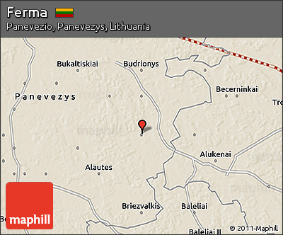Shaded Relief 3D Map of Ferma