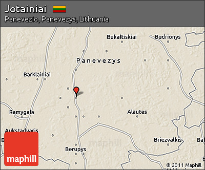Shaded Relief 3D Map of Jotainiai