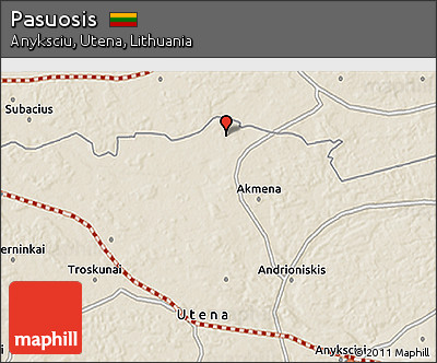 Shaded Relief 3D Map of Pasuosis