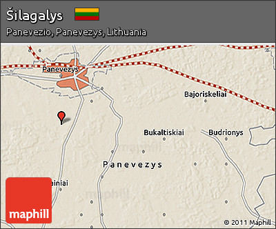 Shaded Relief 3D Map of Šilagalys