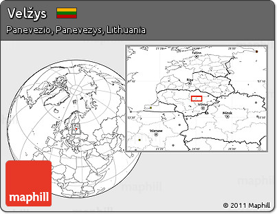 Blank Location Map of Velžys