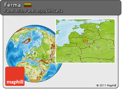Physical Location Map of Ferma