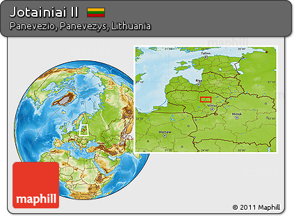 Physical Location Map of Jotainiai II