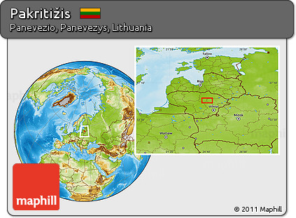Physical Location Map of Pakritižis