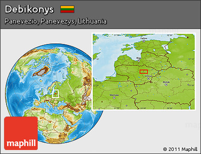 Physical Location Map of Debikonys