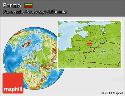 Physical Location Map of Ferma
