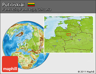 Physical Location Map of Putiliškiai