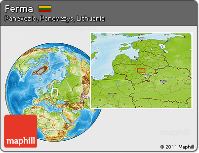 Physical Location Map of Ferma