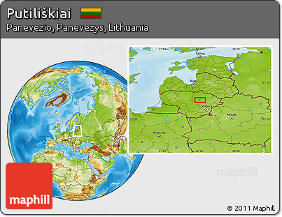 Physical Location Map of Putiliškiai