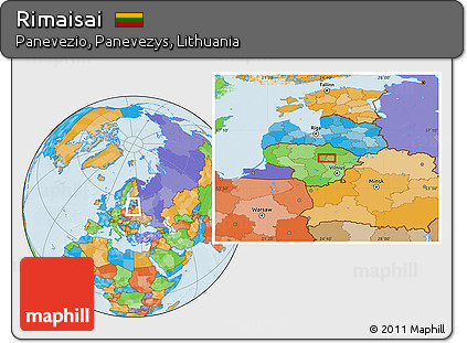 Political Location Map of Rimaisai