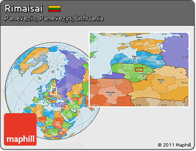 Political Location Map of Rimaisai