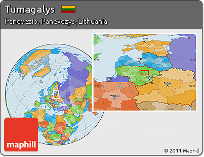Political Location Map of Tumagalys