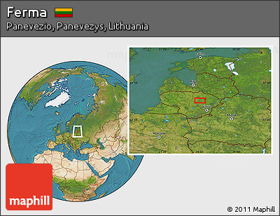 Satellite Location Map of Ferma