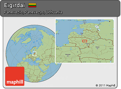 Savanna Style Location Map of Eigirdai