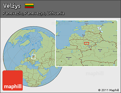 Savanna Style Location Map of Velžys