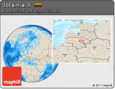Shaded Relief Location Map of Jotainiai II