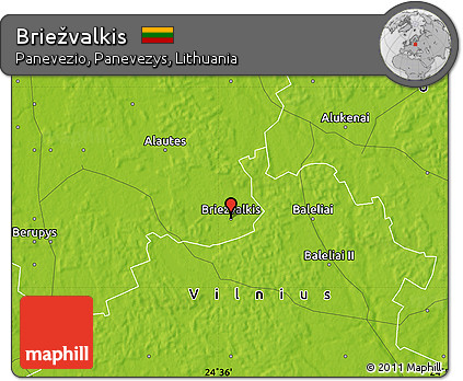 Physical Map of Briežvalkis
