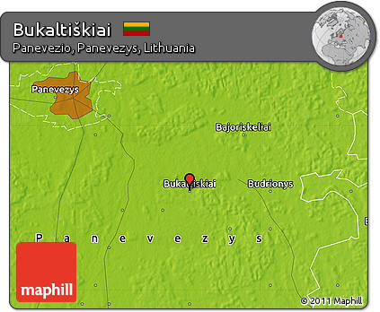 Physical Map of Bukaltiškiai