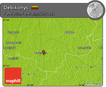 Physical Map of Debikonys