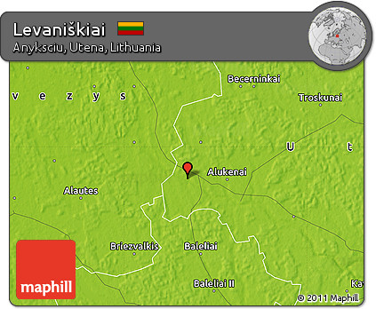 Physical Map of Levaniškiai