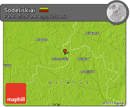 Physical Map of Sodeliškiai