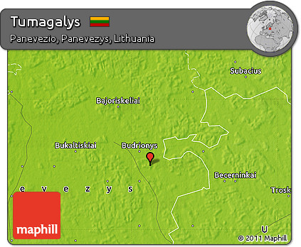 Physical Map of Tumagalys