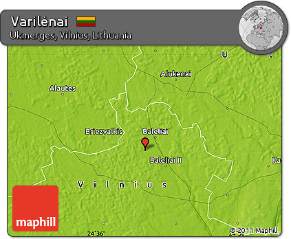 Physical Map of Varilėnai