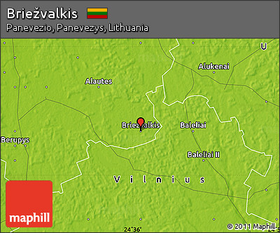 Physical Map of Briežvalkis