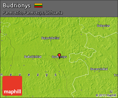 Physical Map of Budrionys