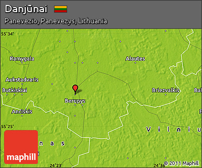 Physical Map of Danjūnai